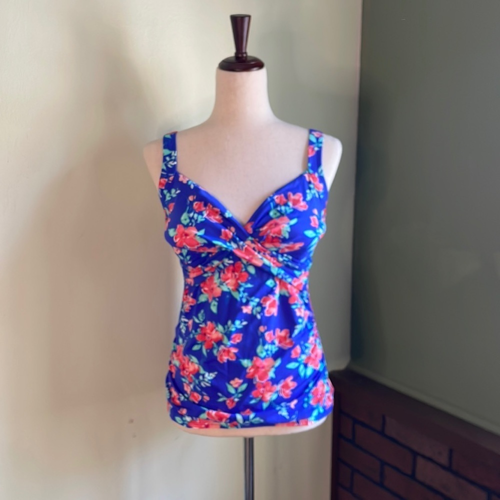 8 Lands End Tankini‎ Swim Top DD32 6579